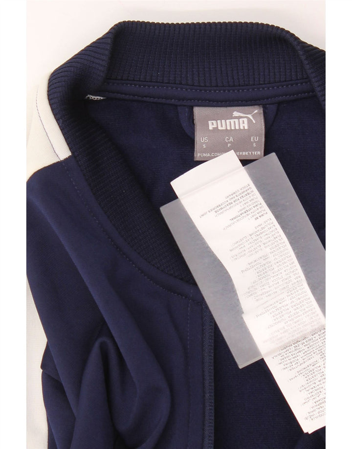 Мужской спортивный костюм Puma, верхняя куртка, маленький темно-синий, полиэстер с цветными блоками