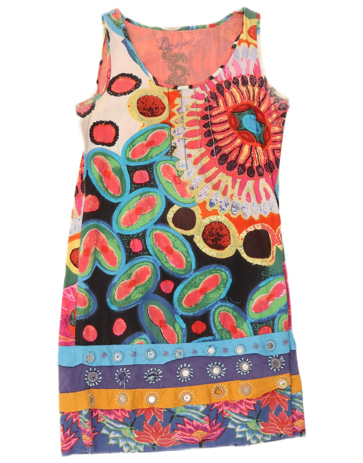 Женское платье прямого кроя Desigual с рисунком EU 40, средний цвет, разноцветный цветочный принт
