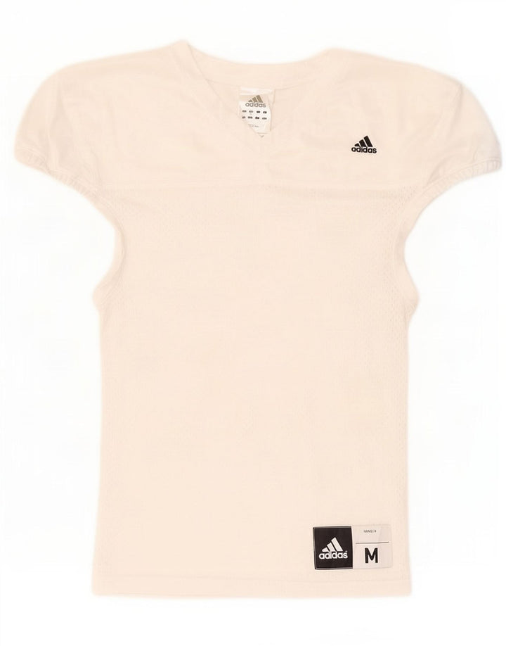 Женская футболка с рисунком Adidas Top UK 12, средний белый полиэстер