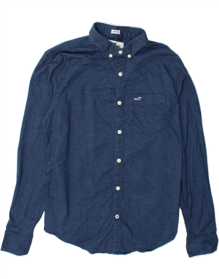 HOLLISTER Mens Shirt Small Navy Blue Cotton Vintage Hollister and Second-Hand Hollister from Messina Hembry 