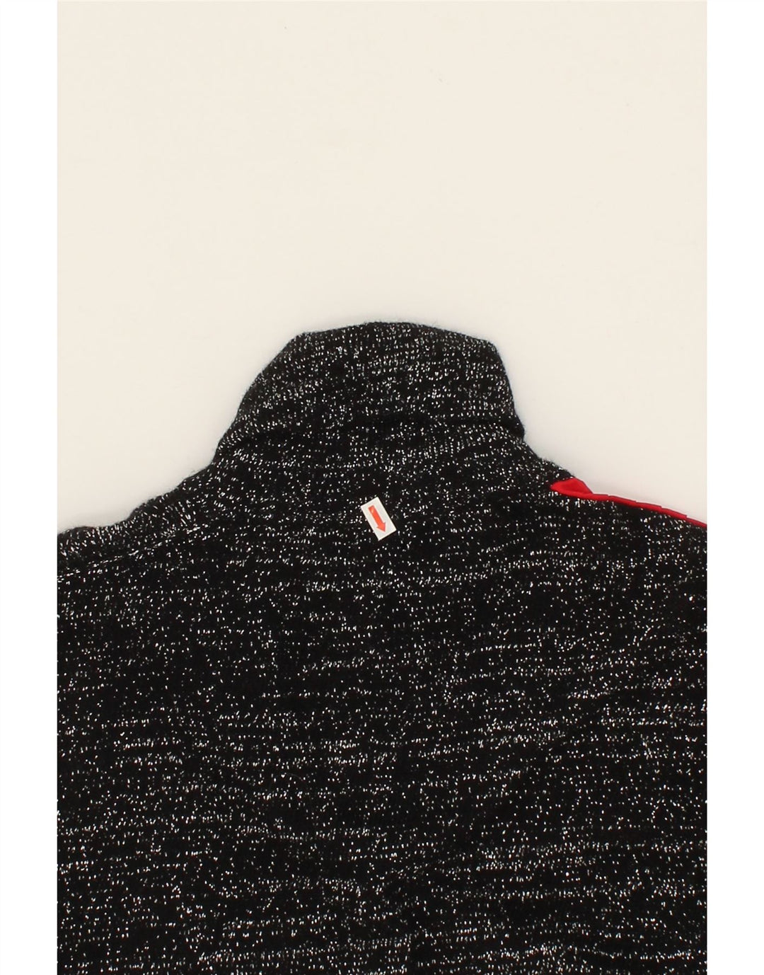 VINTAGE Womens Shawl Neck Jumper Sweater IT 44 Medium Black Colourblock Vintage Vintage and Second-Hand Vintage from Messina Hembry 