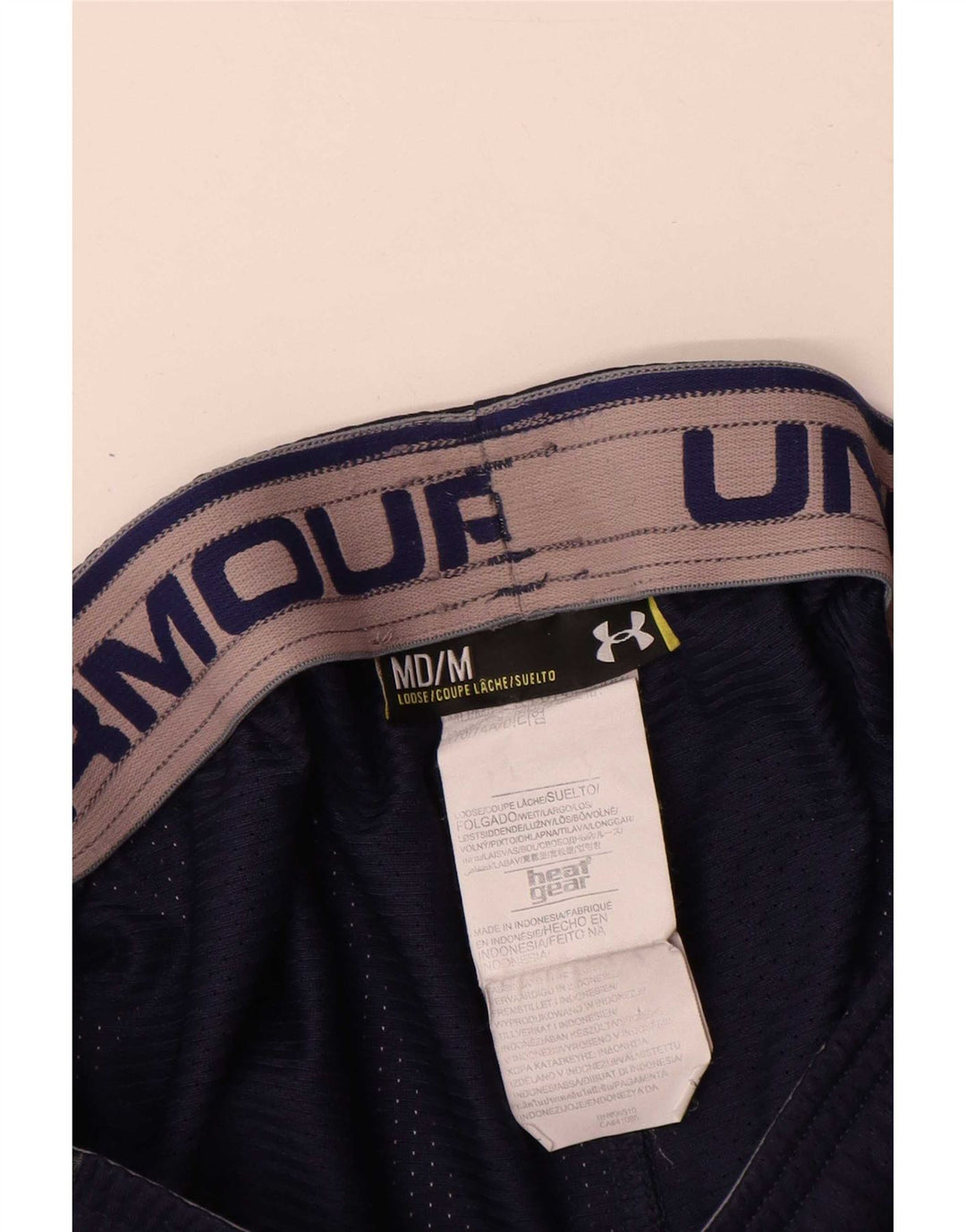 Мужские спортивные шорты Under Armour Heat Gear среднего размера, темно-синий, полиэстер