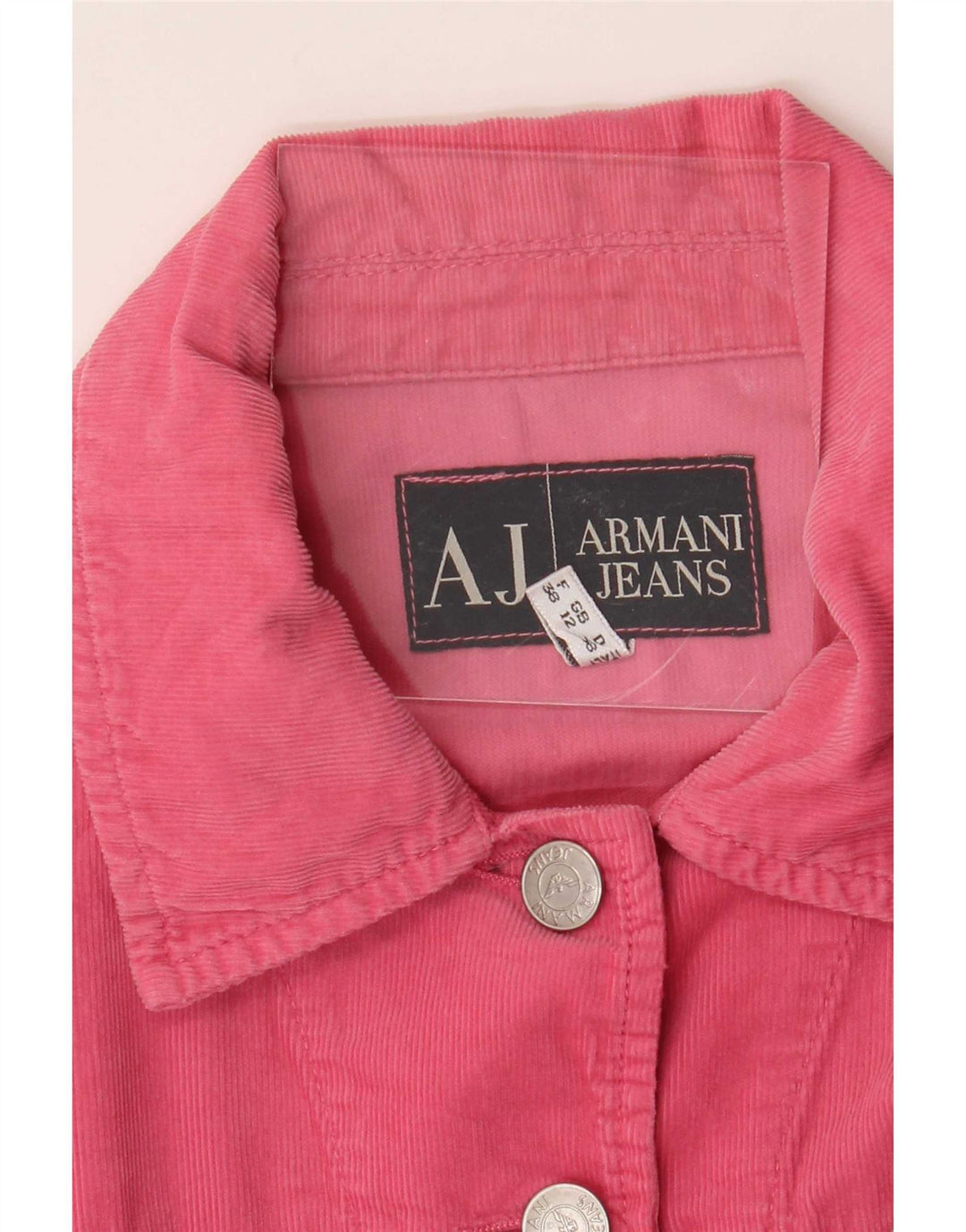 Женская вельветовая куртка Armani Jeans UK 12 Средний Розовый