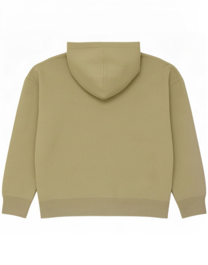 Мужской джемпер с капюшоном Zara, средний хаки, вискоза