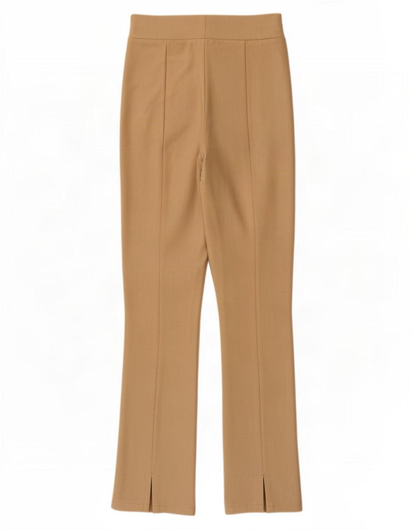 Женские повседневные брюки Zara Bootcut, маленькие W26 L29, бежевые, вискоза