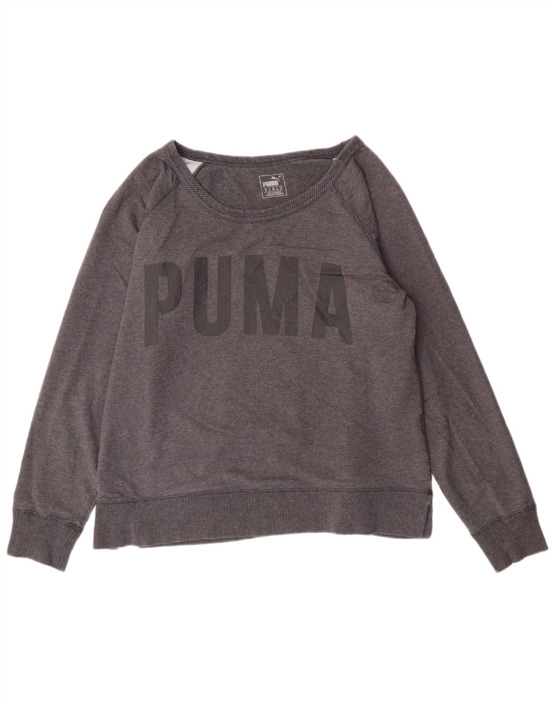 Женский укороченный свитшот с графическим рисунком Puma UK 16, большой серый цвет