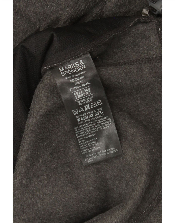 Мужская флисовая куртка Marks & Spencer UK 38 средний серый полиамид