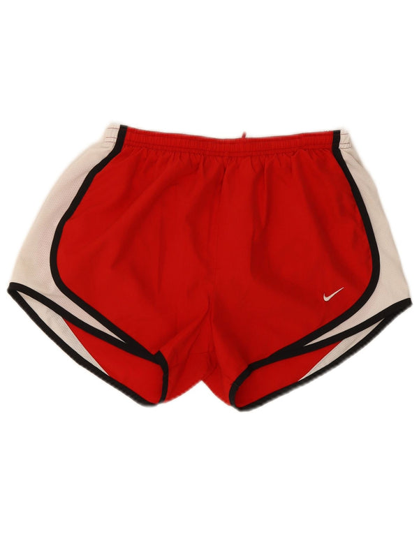 Nike Womens Dri Fit Regular Sport Shorts Small Red Colourblock Sports