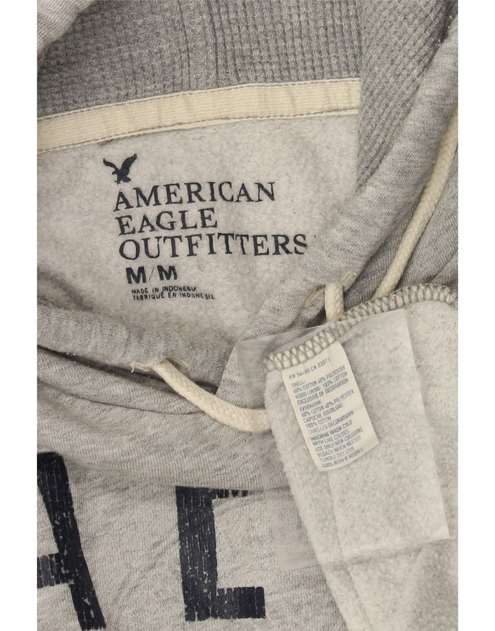 Мужской джемпер с капюшоном American Eagle, серый хлопок, средний цвет