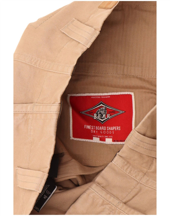 Мужские шорты карго Bear W30, хлопковые, среднего бежевого цвета