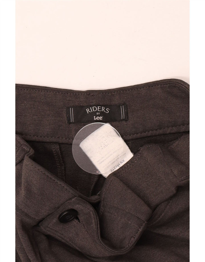 Lee Womens Riders Прямые повседневные брюки W34 L31 Серый полиэстер