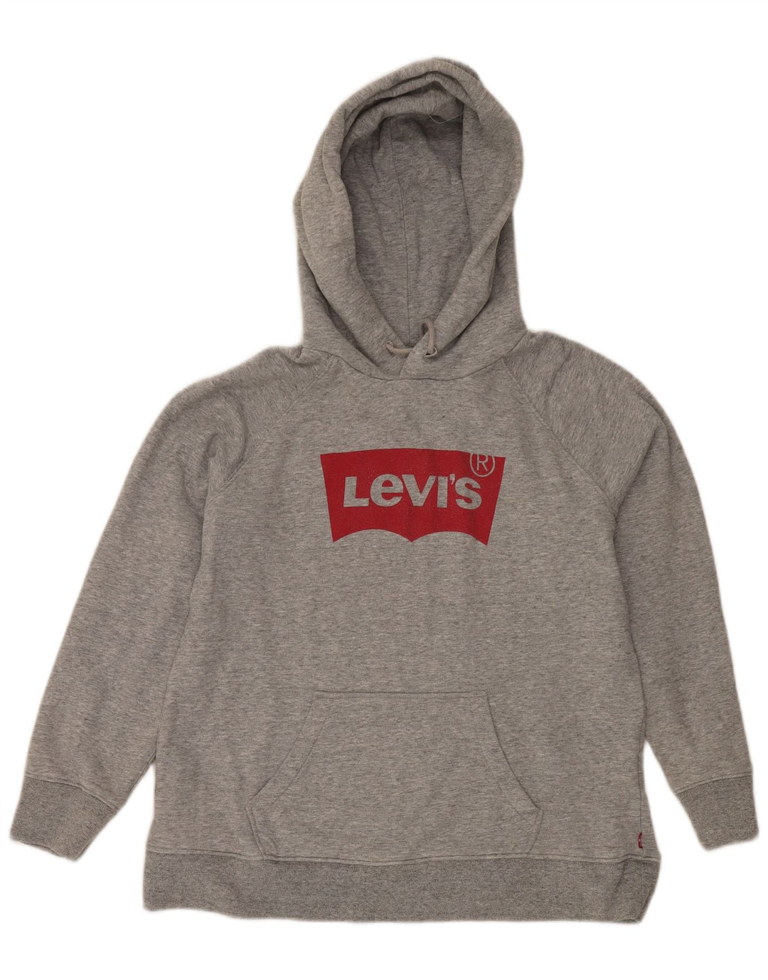 Мужской джемпер с капюшоном Levi's с рисунком, средний серый хлопок с крапинками