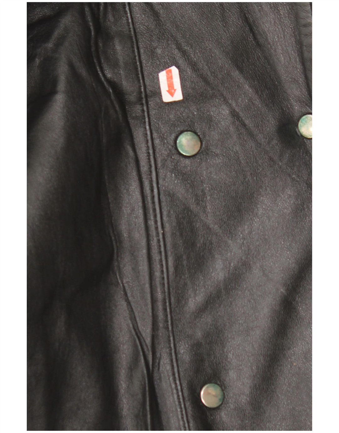 ВИНТАЖНАЯ женская кожаная куртка оверсайз EU 42, большая черная кожа