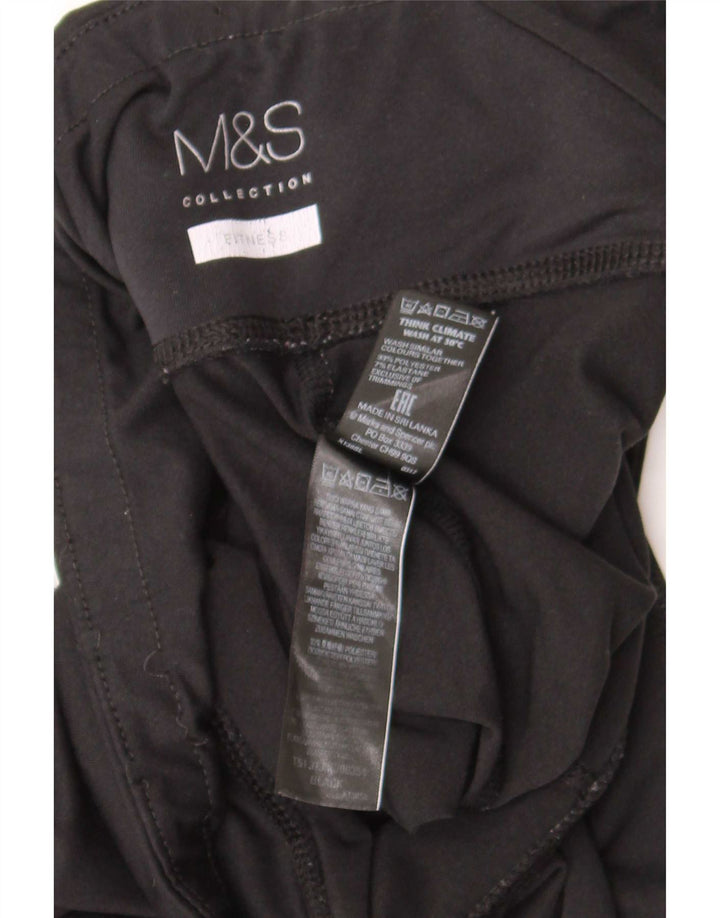 Женские леггинсы Marks & Spencer UK 12, средний черный полиэстер