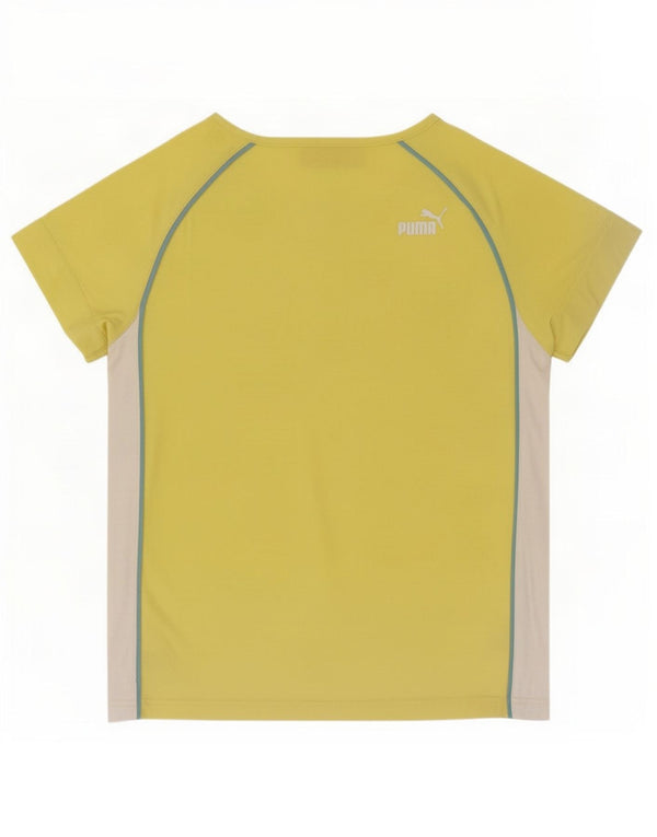 Женская футболка Puma Top UK 12, средний желтый в полоску