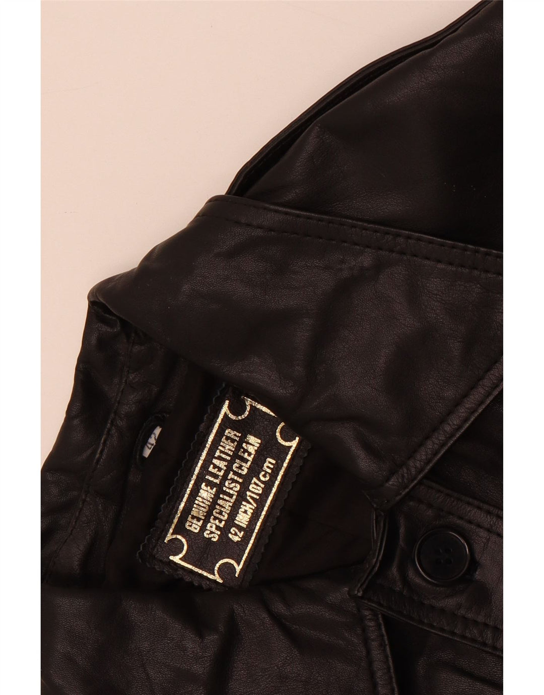 Винтажная женская кожаная куртка IT 42 Medium Black Leather