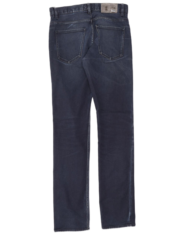 Мужские узкие джинсы Hugo Boss W30 L32 синие, хлопок
