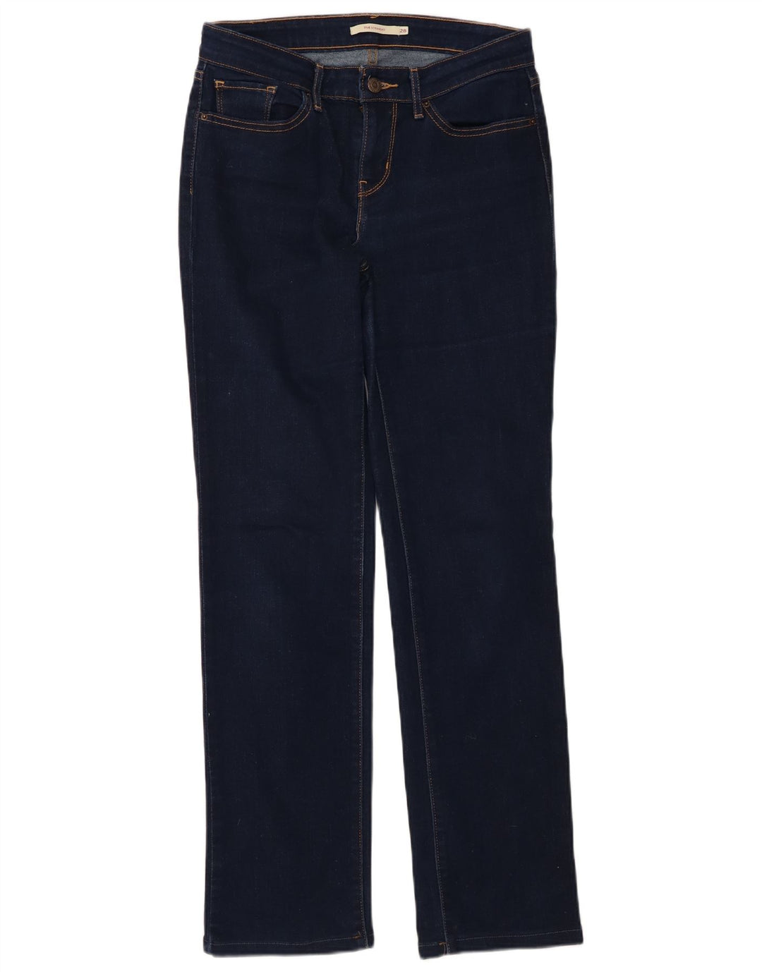 Женские прямые джинсы Levi's 714 W28 L30 темно-синие, хлопок