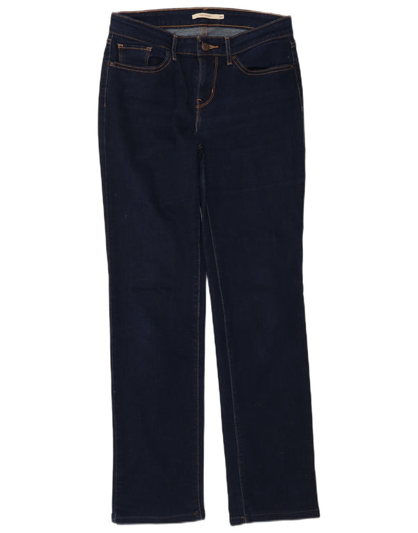 Женские прямые джинсы Levi's 714 W28 L30 темно-синие, хлопок