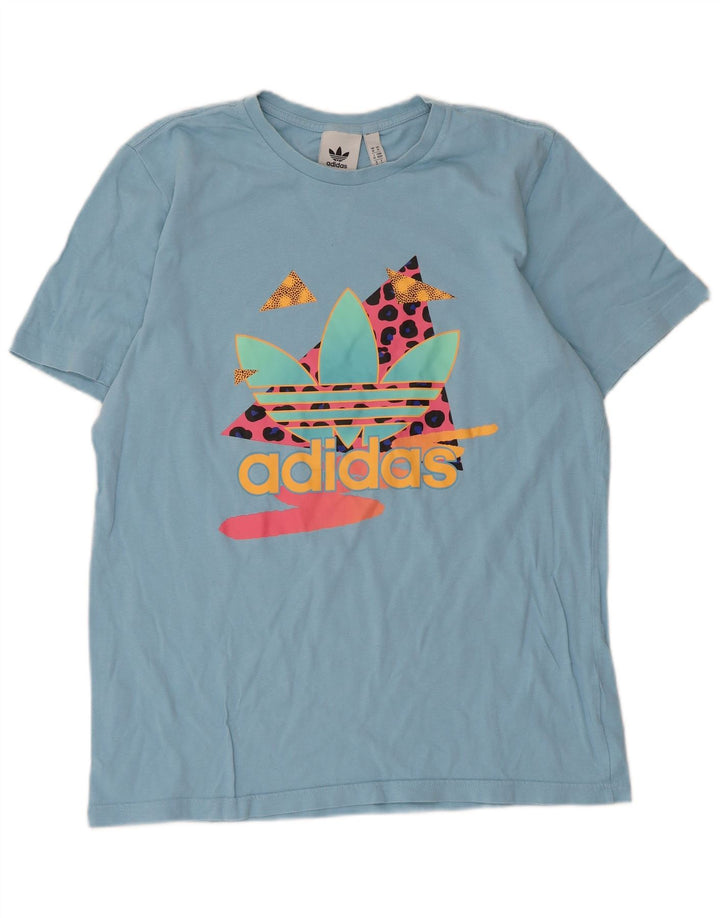 Мужская футболка с рисунком Adidas Top Medium Blue Cotton