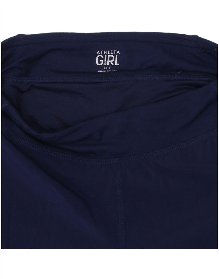 Спортивные шорты ATHLETA для девочек 11–12 лет, большие, темно-синие, полиэстер