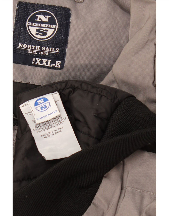 Мужская куртка-бомбер North Sails UK 44 2XL Серый полиэстер с цветными блоками