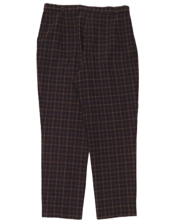 Женские брюки чинос Marks & Spencer UK 14, большие W32 L28, темно-синие в клетку