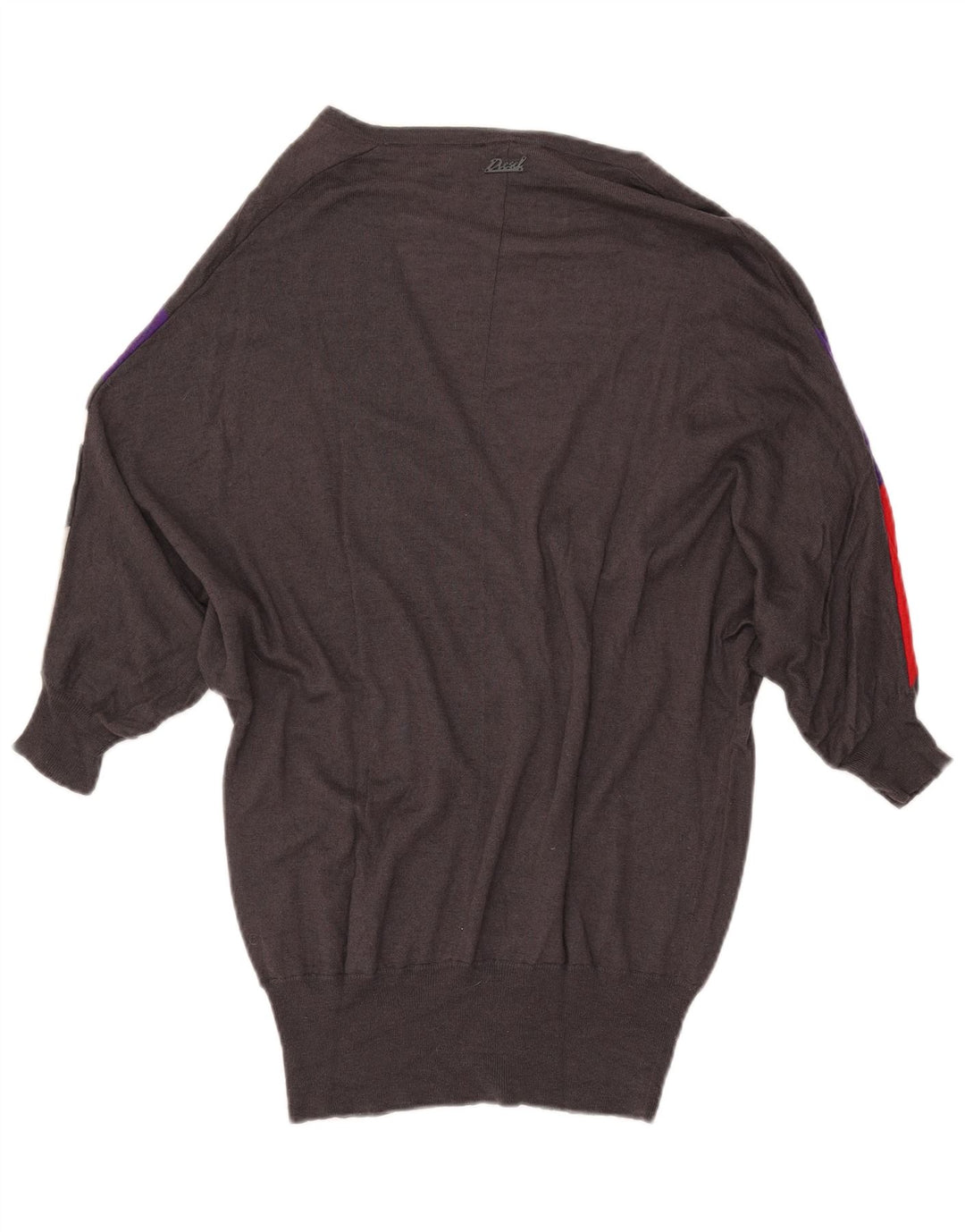 Женский удлиненный кардиган DIESEL UK 10, маленький серый цвет с цветными блоками