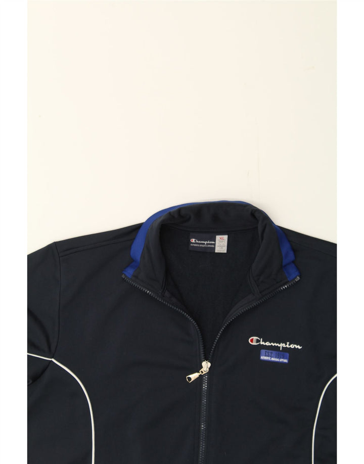 CHAMPION Boys Tracksuit Top Jacket 13-14 Years XL Navy Blue Polyester Vintage Champion and Second-Hand Champion from Messina Hembry 