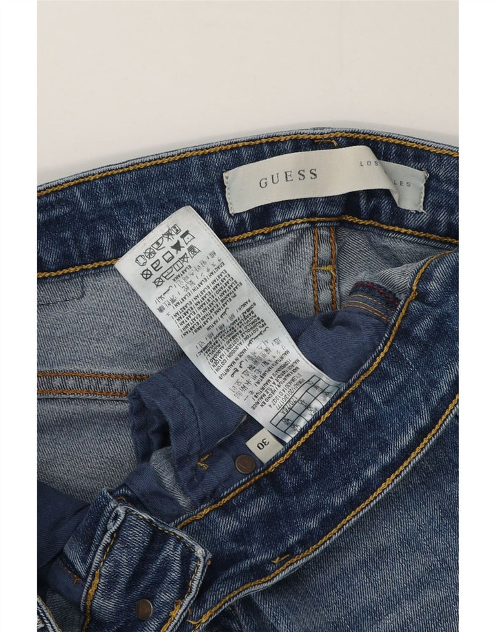 Мужские узкие джинсы Guess W30 L34 синие, хлопок