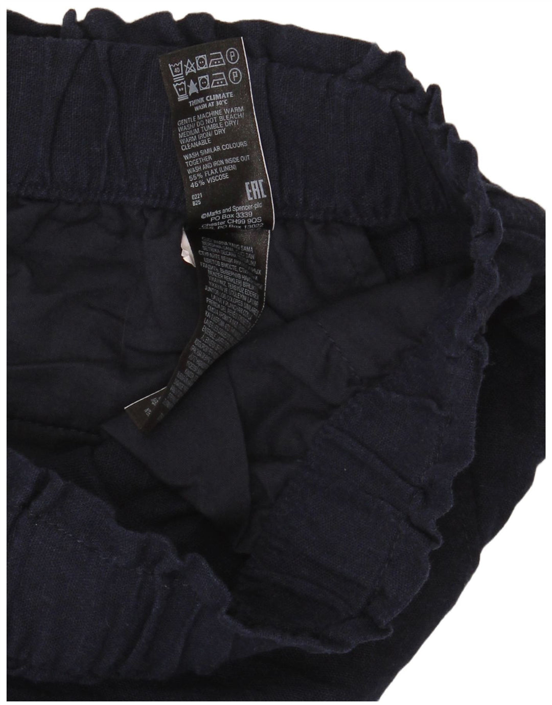 Женские повседневные шорты Marks & Spencer UK 12 Medium W32 Темно-синий лен