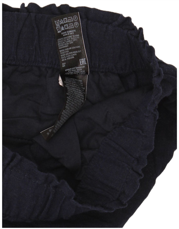 Женские повседневные шорты Marks & Spencer UK 12 Medium W32 Темно-синий лен