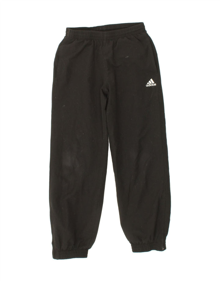 ADIDAS Boys Climalite Tracksuit Trousers Joggers 7-8 Years Black Polyester Vintage Adidas and Second-Hand Adidas from Messina Hembry 