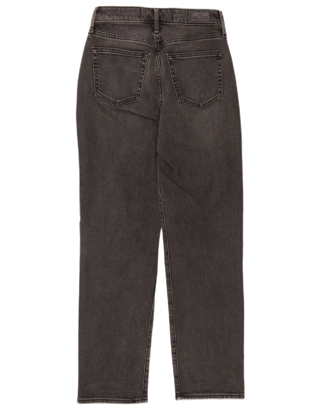 HOLLISTER Женские прямые джинсы с высокой посадкой W25 L27, черный хлопок