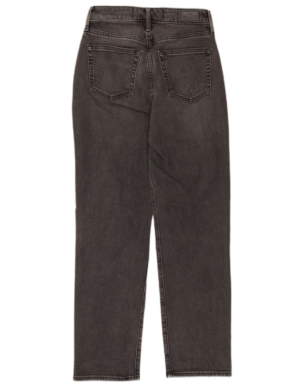 HOLLISTER Женские прямые джинсы с высокой посадкой W25 L27, черный хлопок