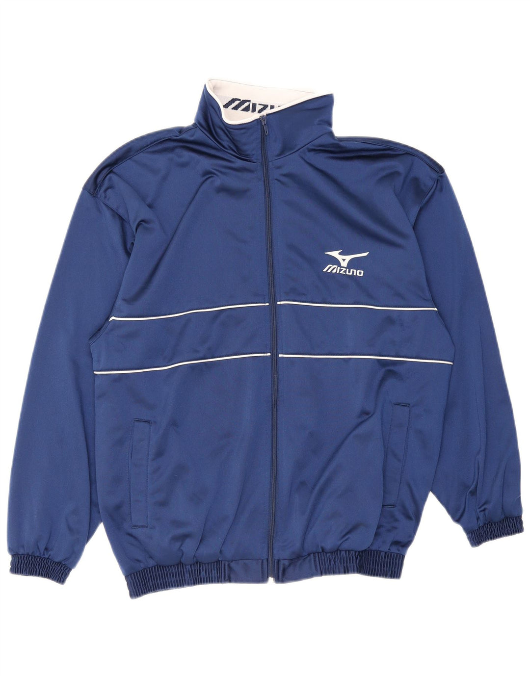 Mizuno Мужской спортивный костюм с графическим рисунком, верхняя куртка, маленький темно-синий полосатый полиэстер