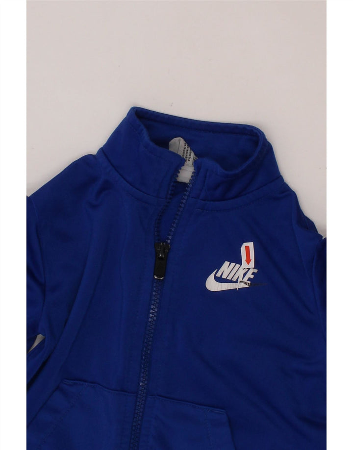 Спортивный костюм NIKE для маленьких мальчиков с графическим рисунком, синяя куртка с цветными блоками, 18–24 месяцев