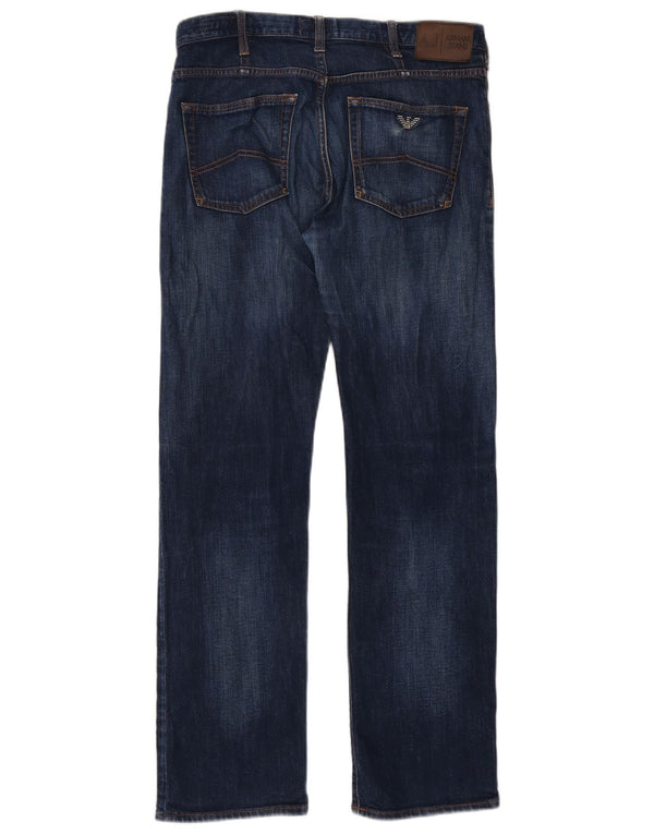 Женские прямые джинсы стандартного кроя Armani W32 L31, синие, хлопок