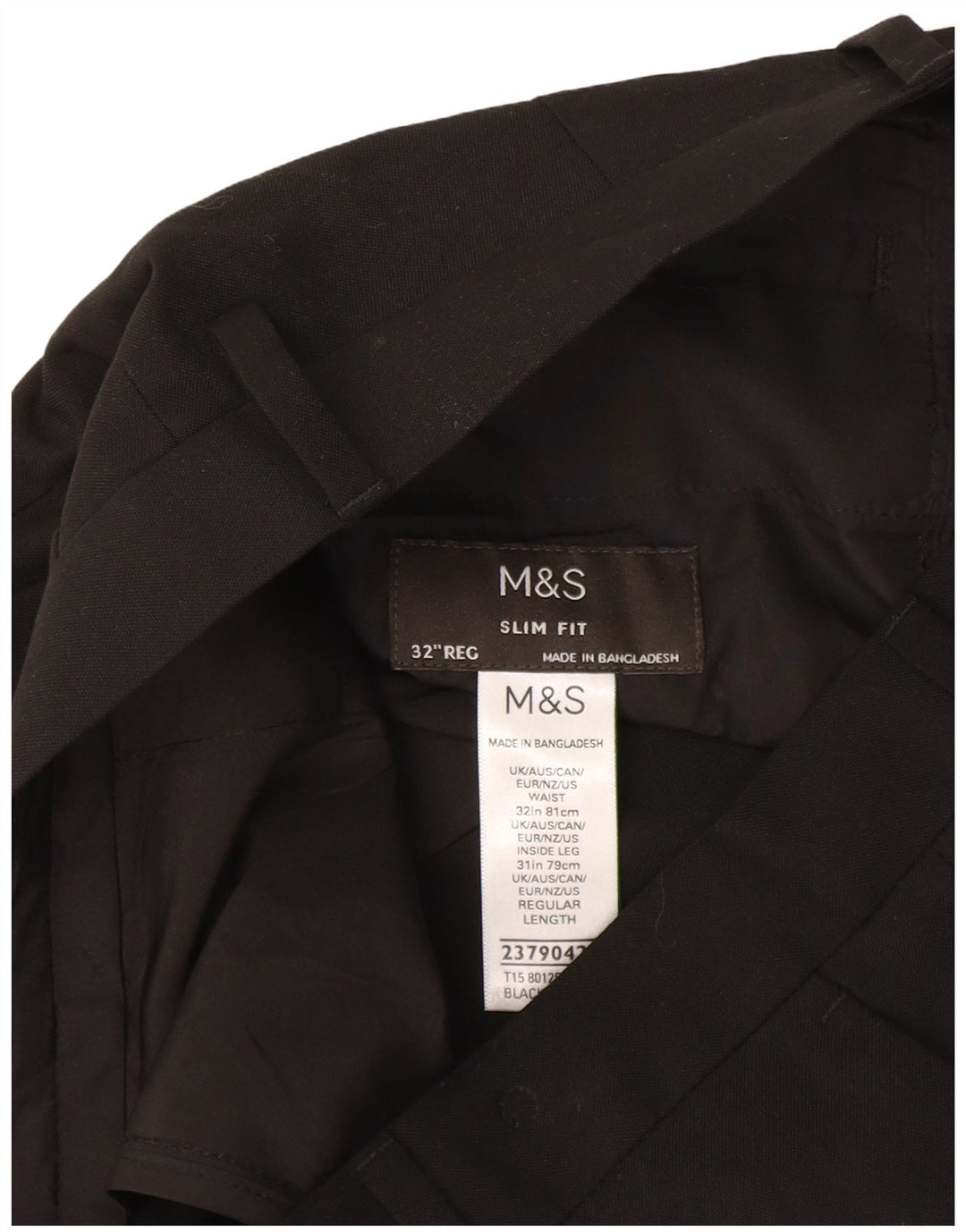 Женские брюки узкого кроя Marks & Spencer W32 L31, черный полиэстер