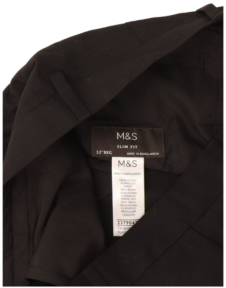 Женские брюки узкого кроя Marks & Spencer W32 L31, черный полиэстер