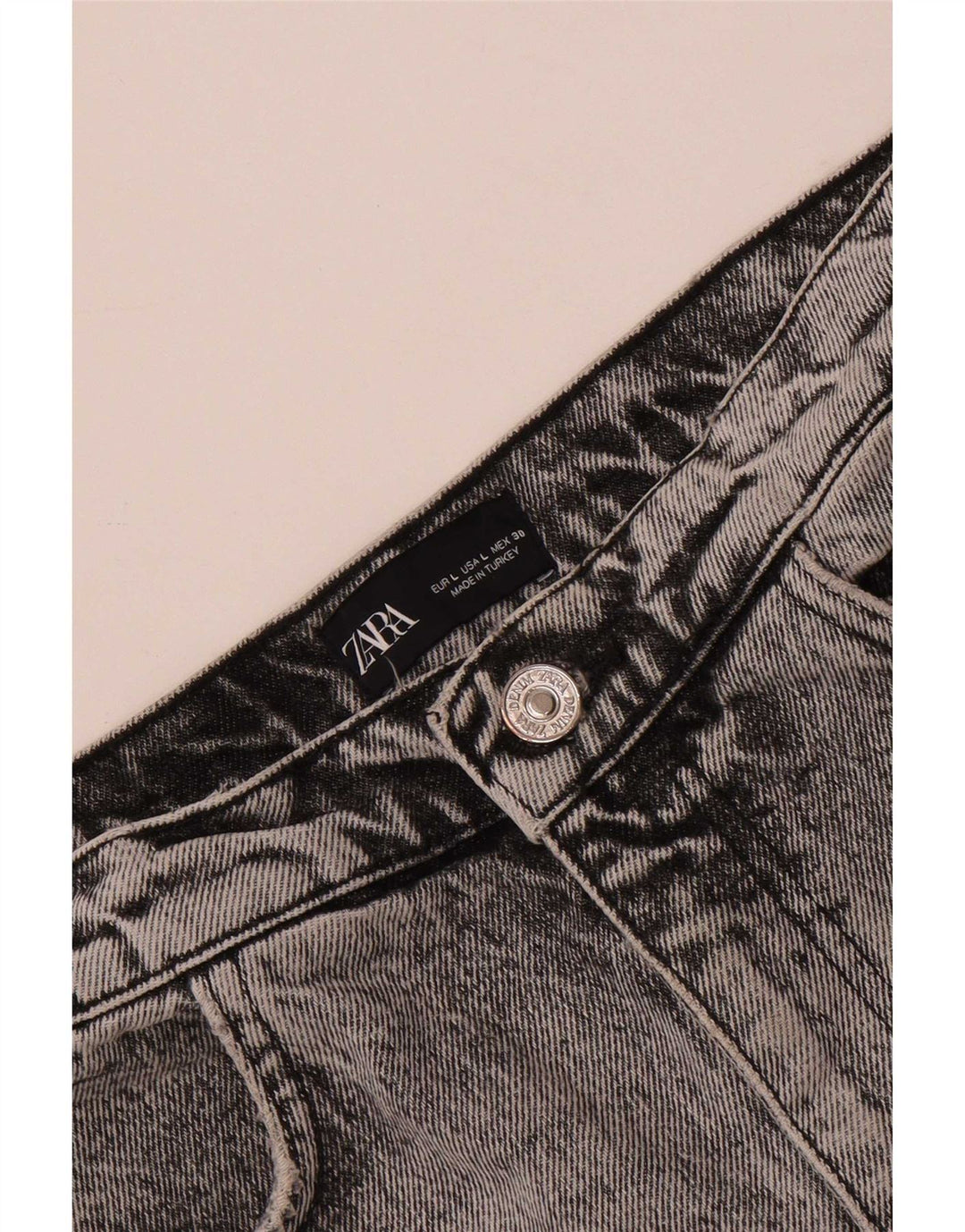 Женская джинсовая юбка Zara, большая W30, серая