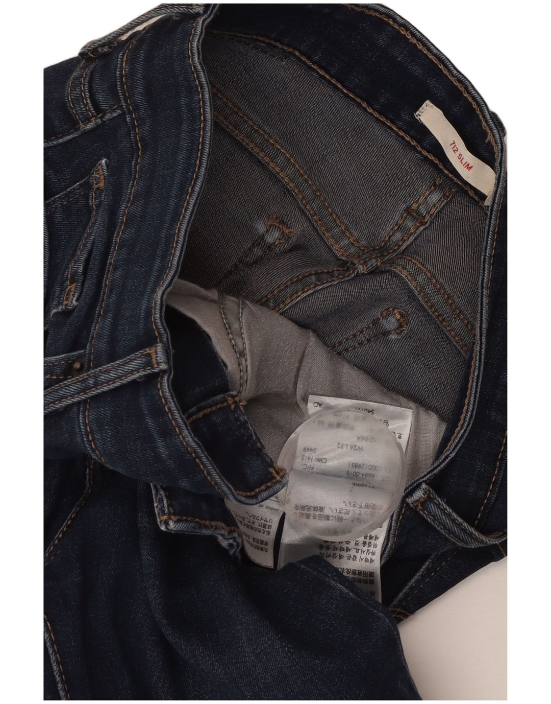 Женские узкие джинсы Levi's 712 W26 L29 синие, хлопок