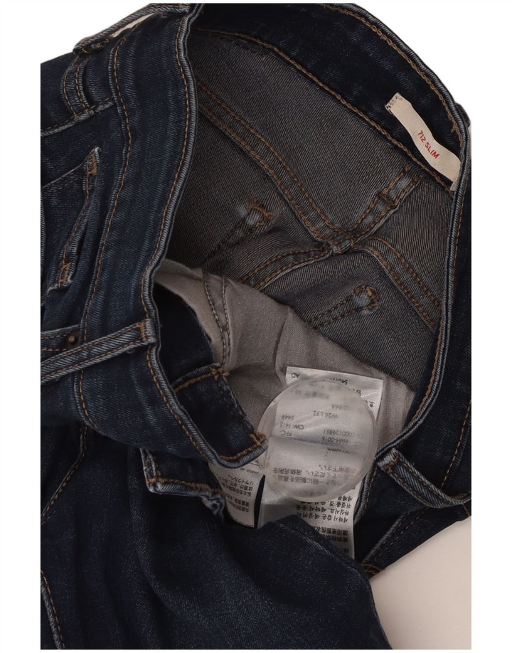 Женские узкие джинсы Levi's 712 W26 L29 синие, хлопок