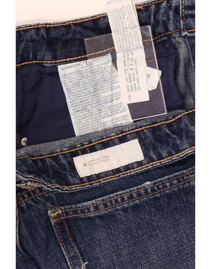 Женские широкие джинсы Zara EU 40 Medium W30 L29, синий хлопок