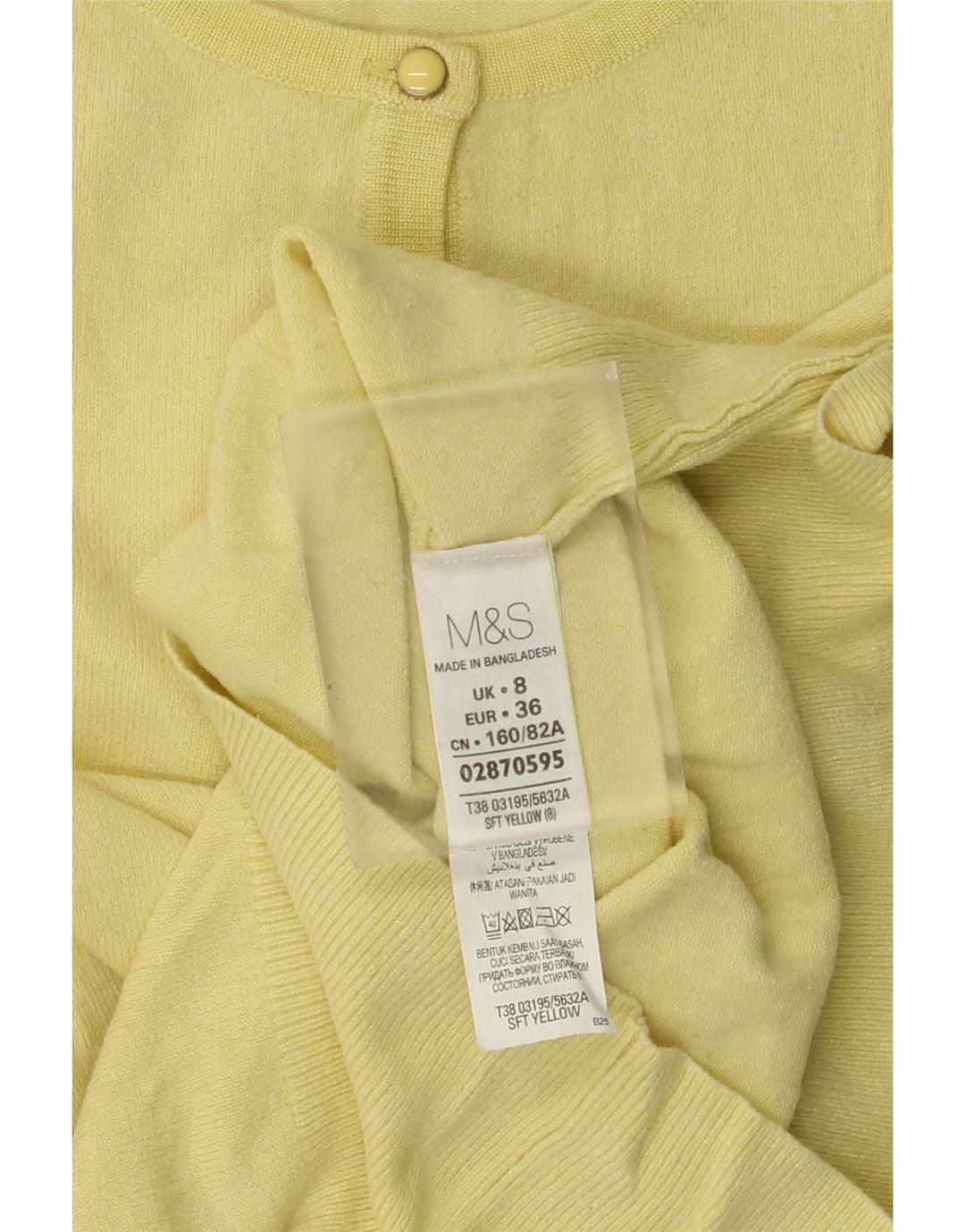 Женский кардиган Marks & Spencer UK 8, маленький, желтый, вискоза