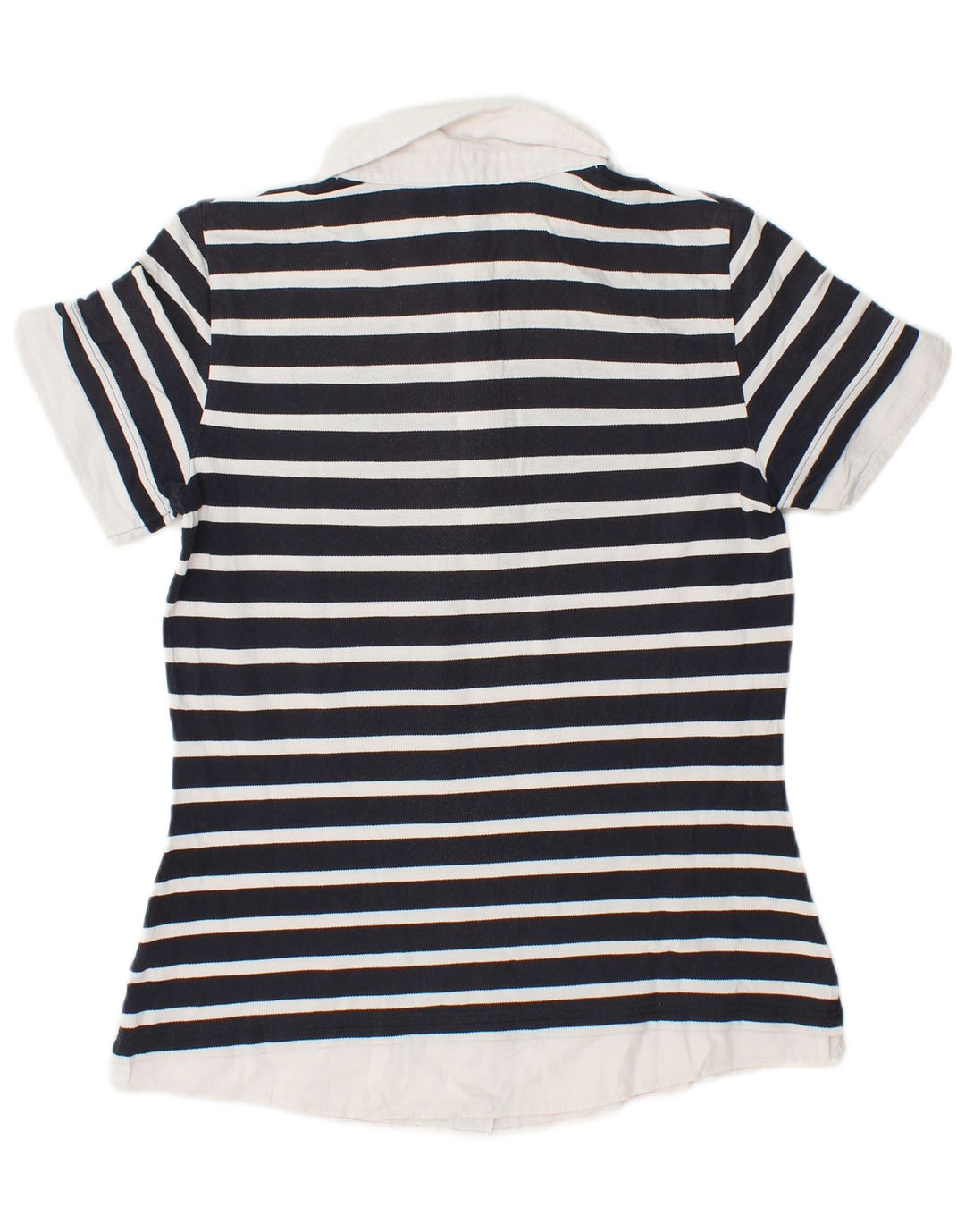 Женская рубашка-поло GANT UK 14, большой размер, темно-синяя полоска, хлопок