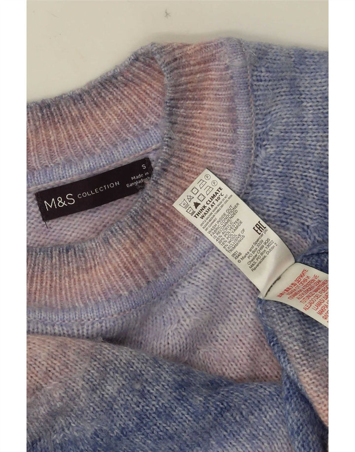 Мужской джемпер с круглым вырезом Marks & Spencer, маленький синий акриловый цвет тай-дай