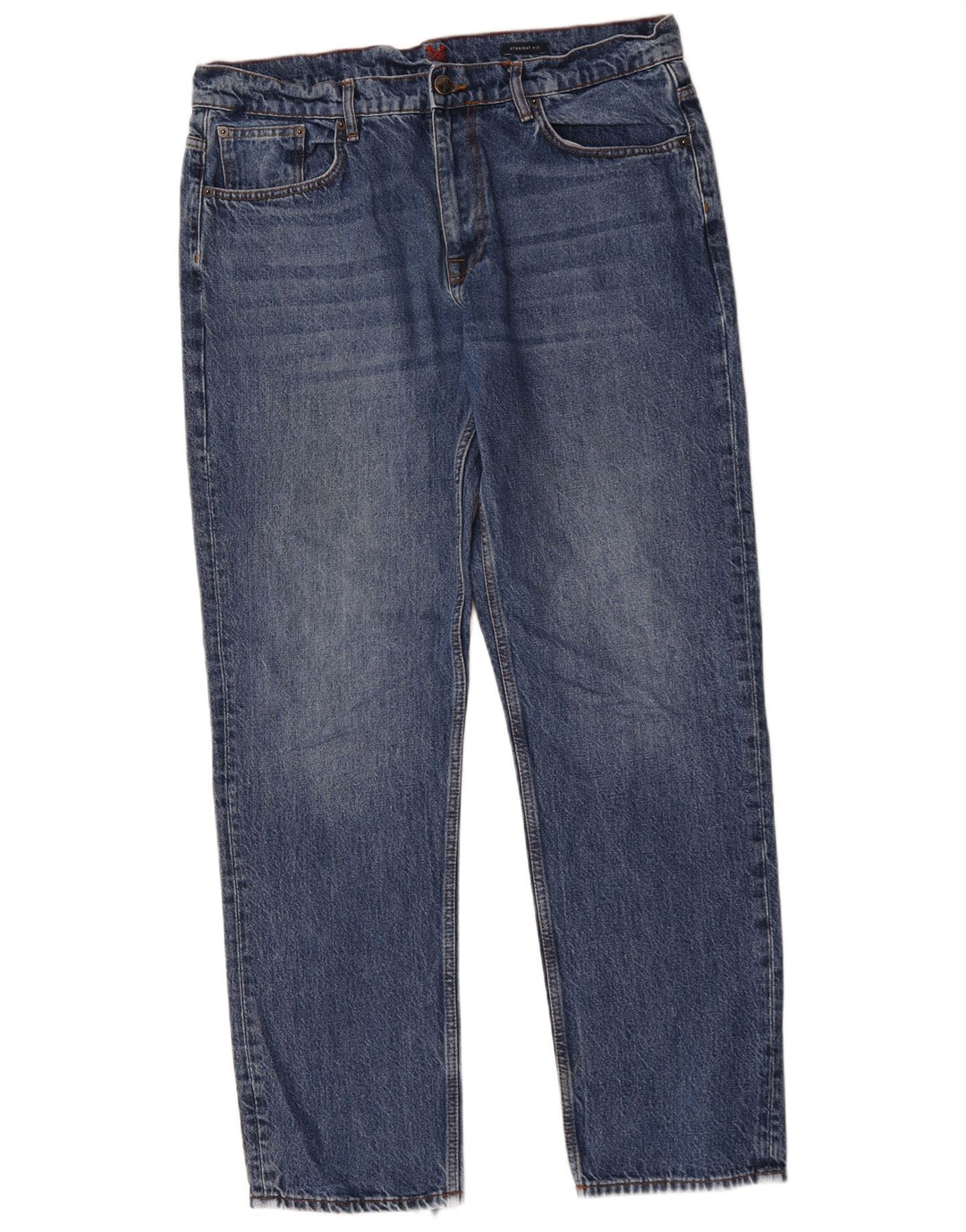 Мужские прямые джинсы Crew Clothing W36 L32 синие