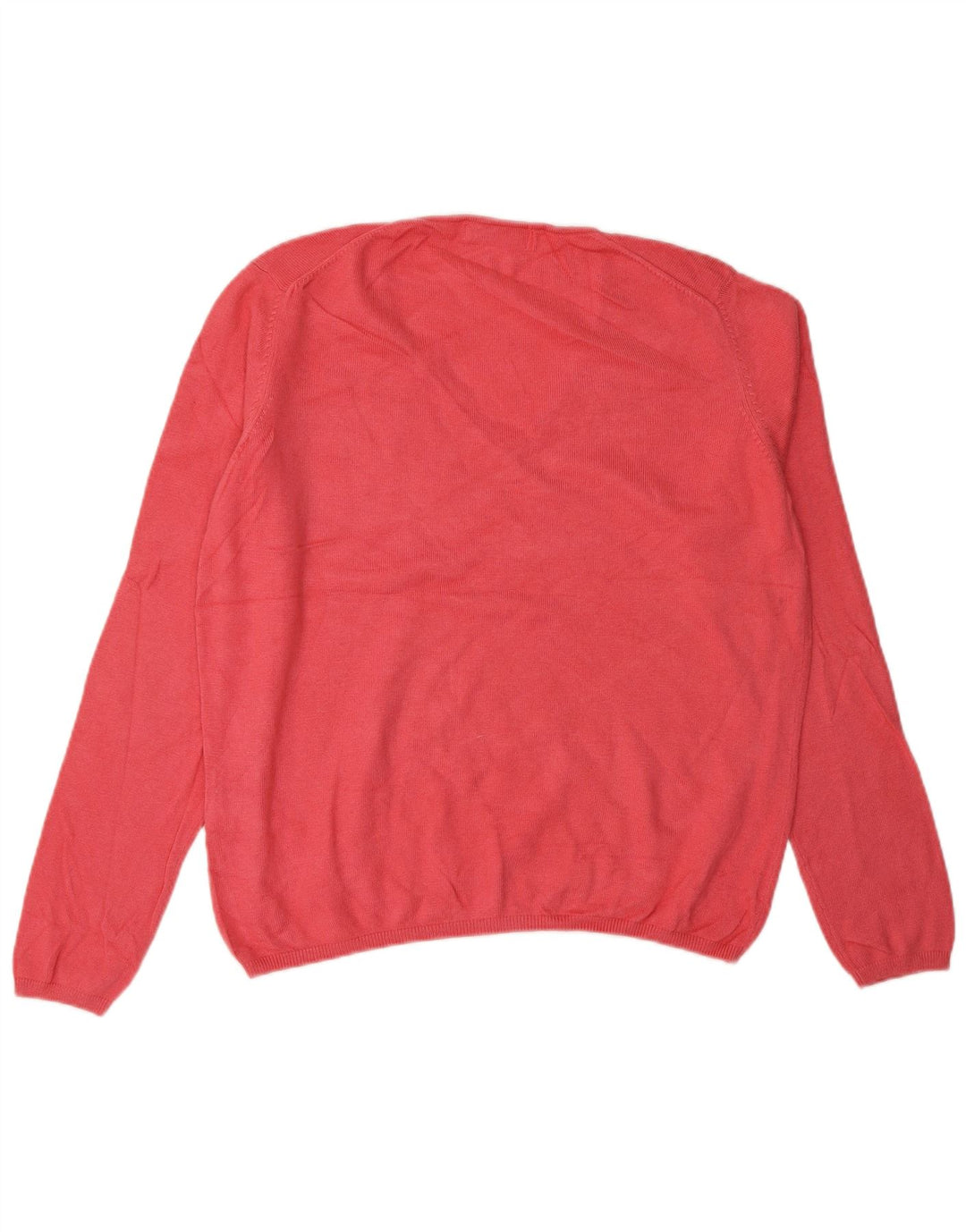 Женский джемпер с v-образным вырезом MARKS & SPENCER UK 16, большой розовый вискоза