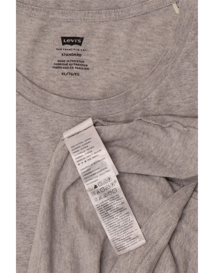 Мужская футболка стандартного кроя Levi's, топ XL, серый хлопок